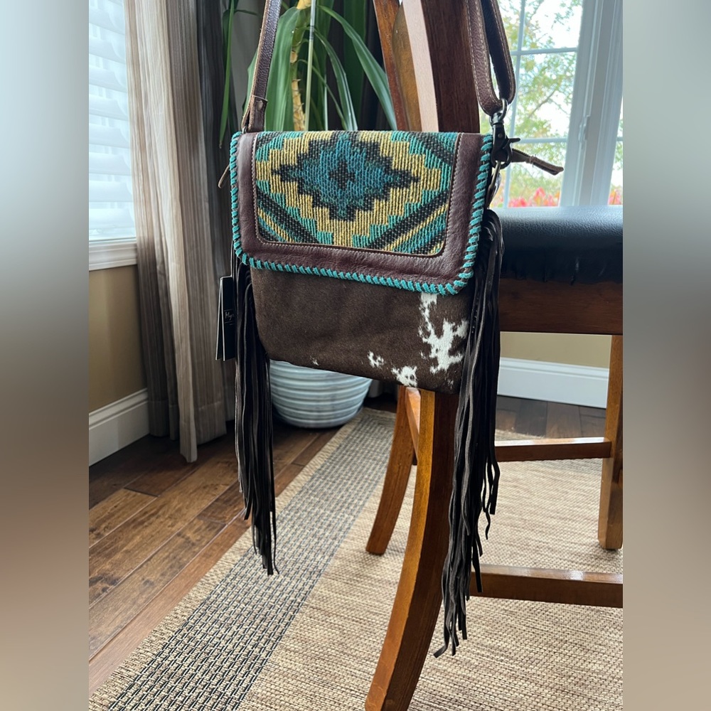 NWT Myra Bag Crossbody Leather Fringe Wild West Boho